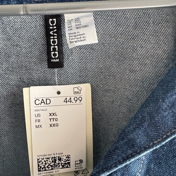 H&M Blue Denim Jacket with Tie Detail - Picture 2 of 4